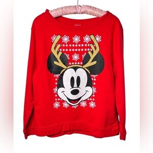 Disney Mickey Mouse Reindeer Christmas Sweater Size Medium